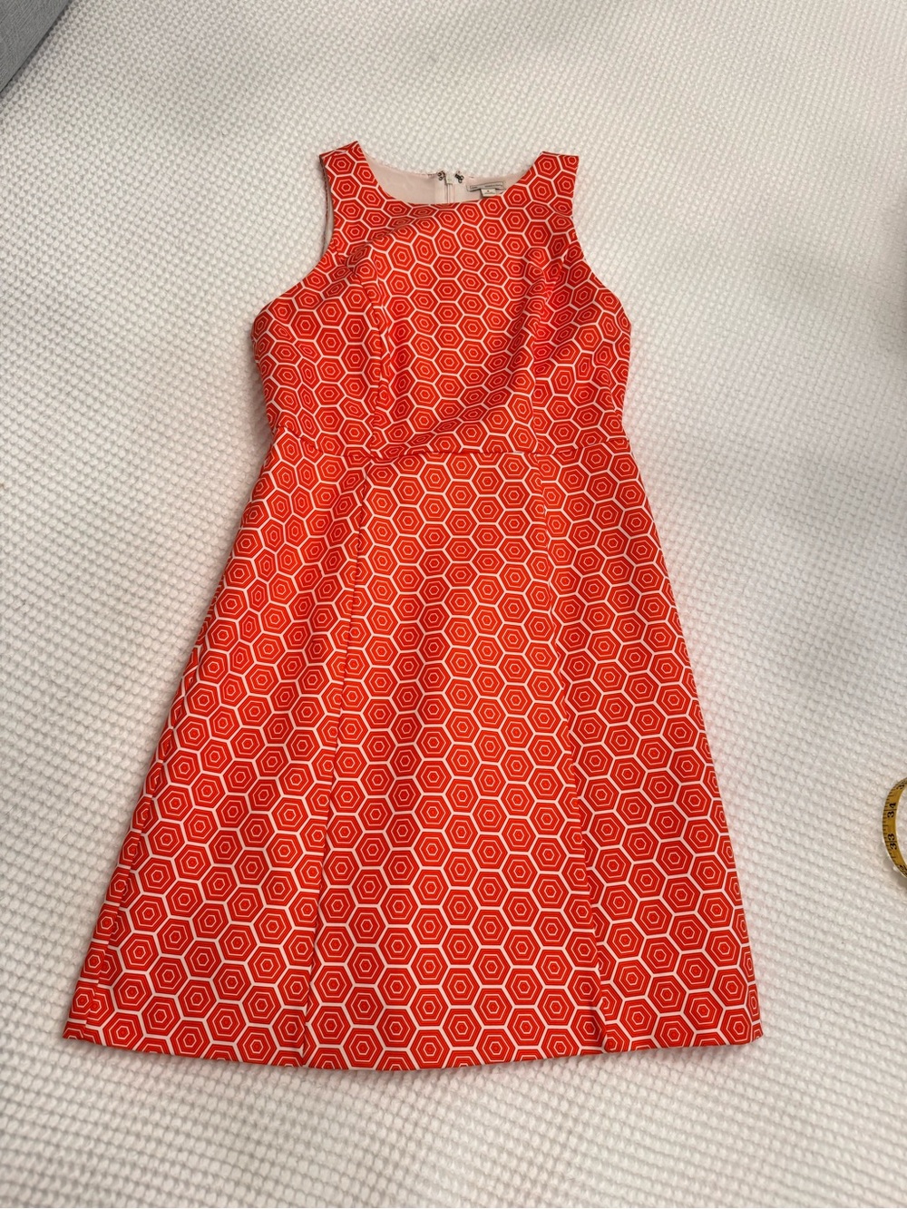 GAP Orange Hex Geo Sleeveless A-Line Dress